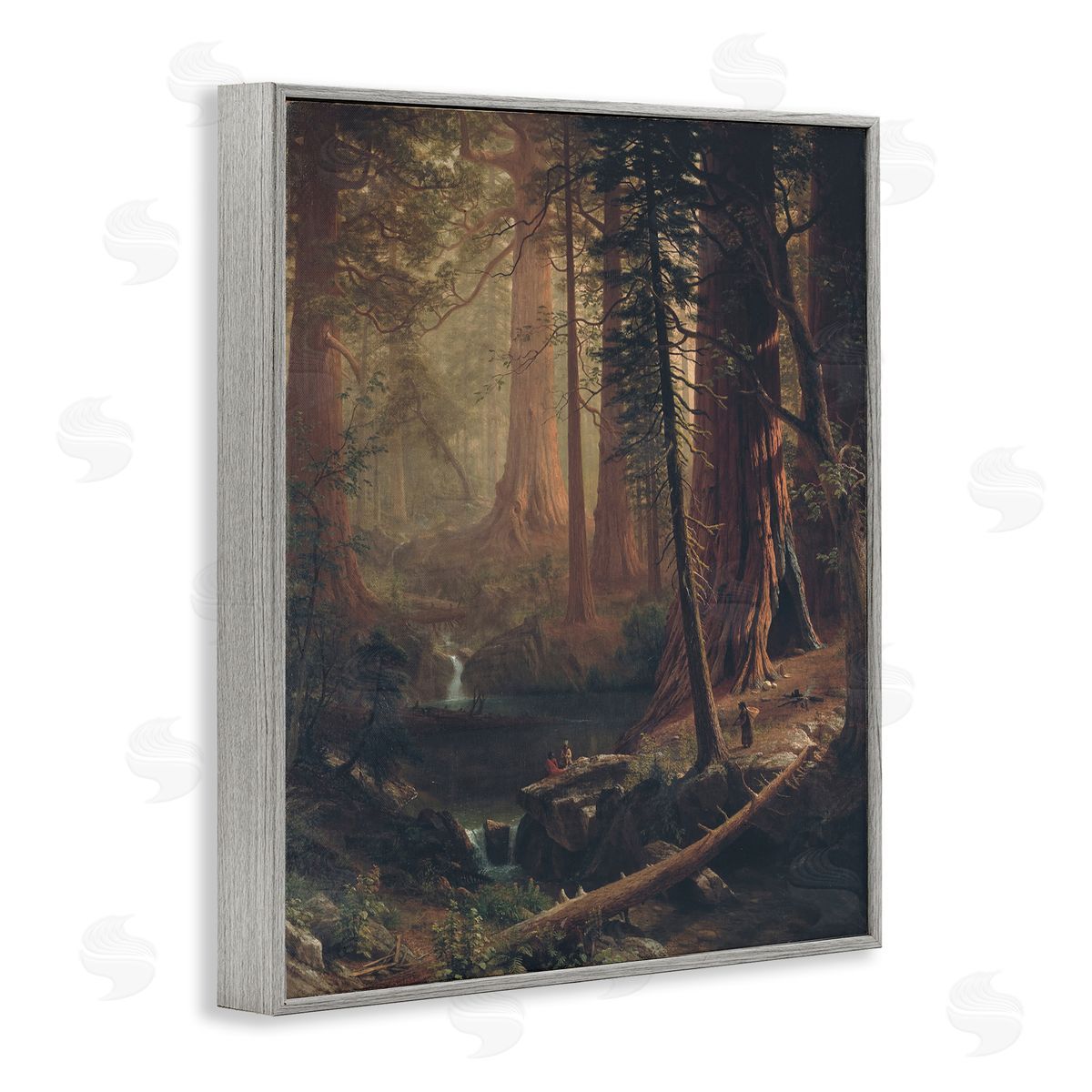 one1000paintings Classic Trees of California Gray Framed Giclee Wall Art Print