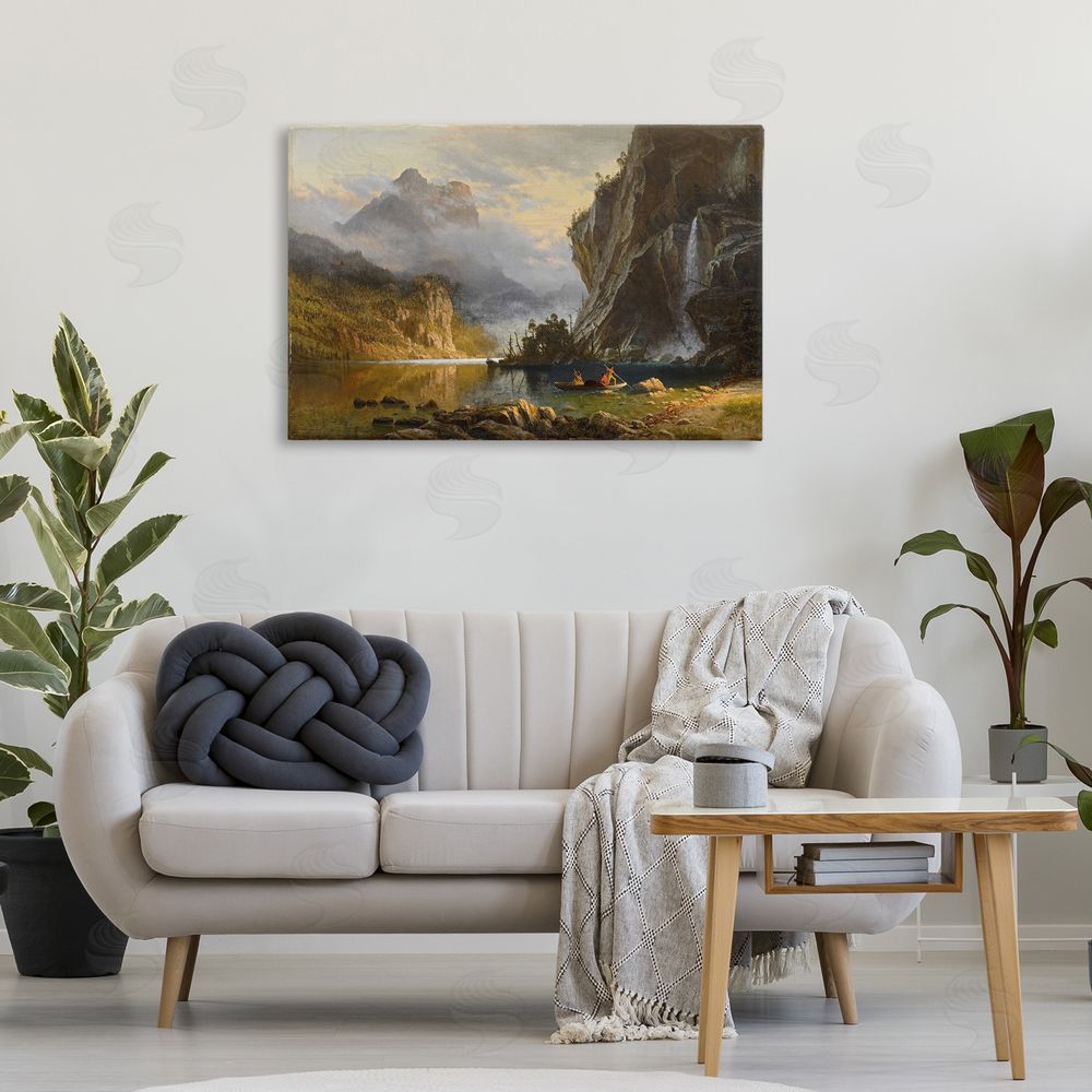 one1000paintings Classical Spear Fishing Canvas Wall Art Print in Room