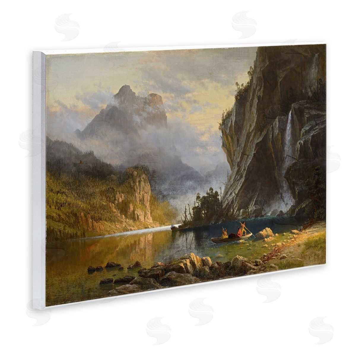 one1000paintings Classical Spear Fishing Wooden Wall Plaque Art Print
