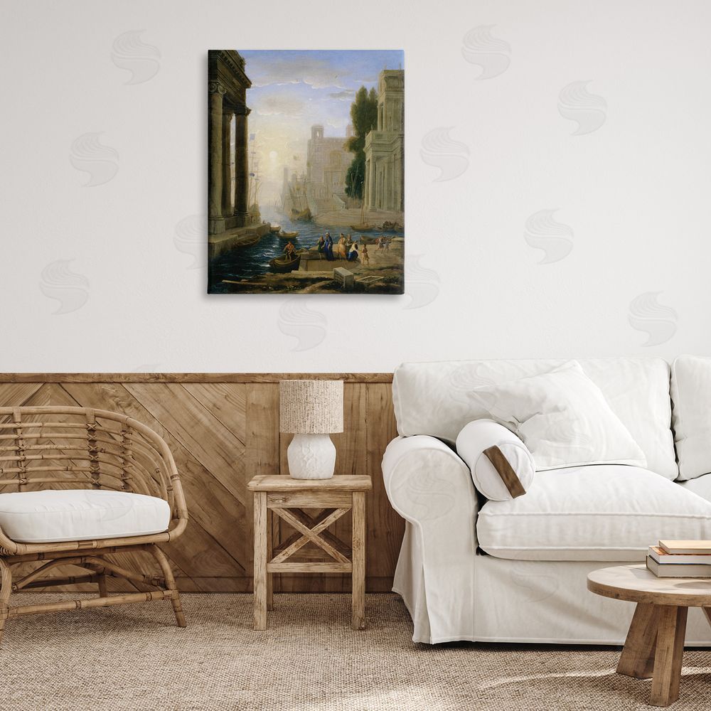 one1000paintings Classic Claude Landscape Canvas Wall Art Print in Room