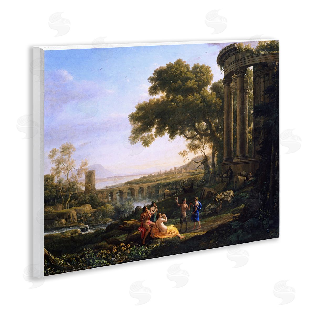 one1000paintings Classic Nymph & Satyr Dancing Wooden Wall Plaque Art Print