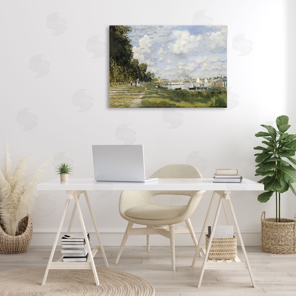 one1000paintings Classic Monet Bassin d'Argenteuil Canvas Wall Art Print in Room