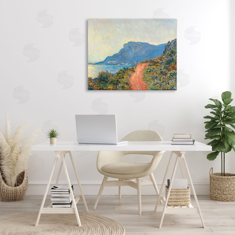 one1000paintings Classic Monet Mountain Landscape Canvas Wall Art Print in Room