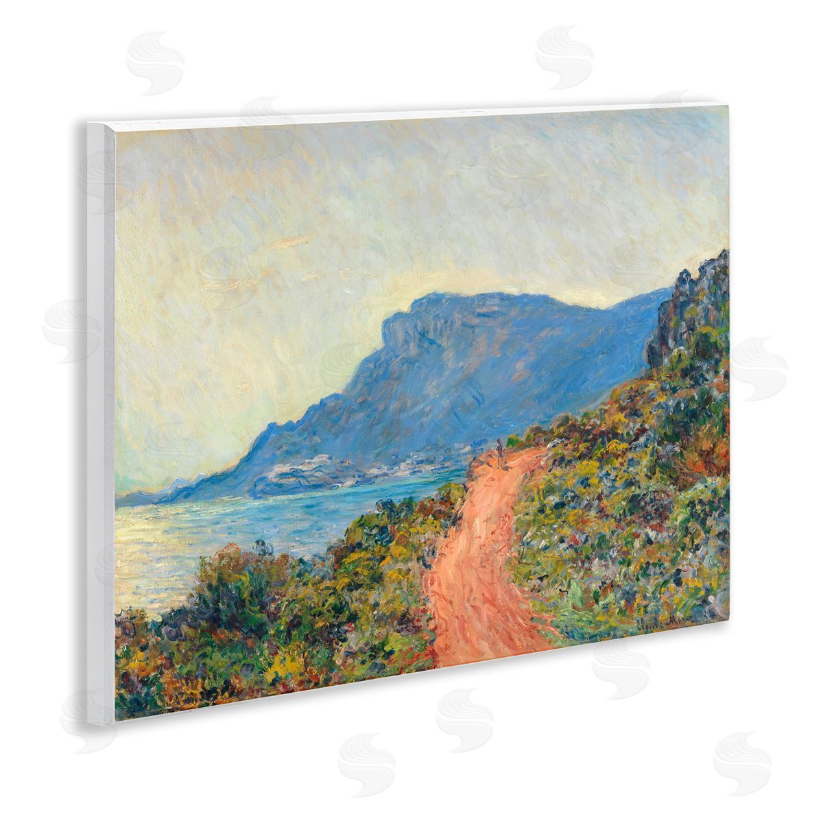 one1000paintings Classic Monet Mountain Landscape Wooden Wall Plaque Art Print