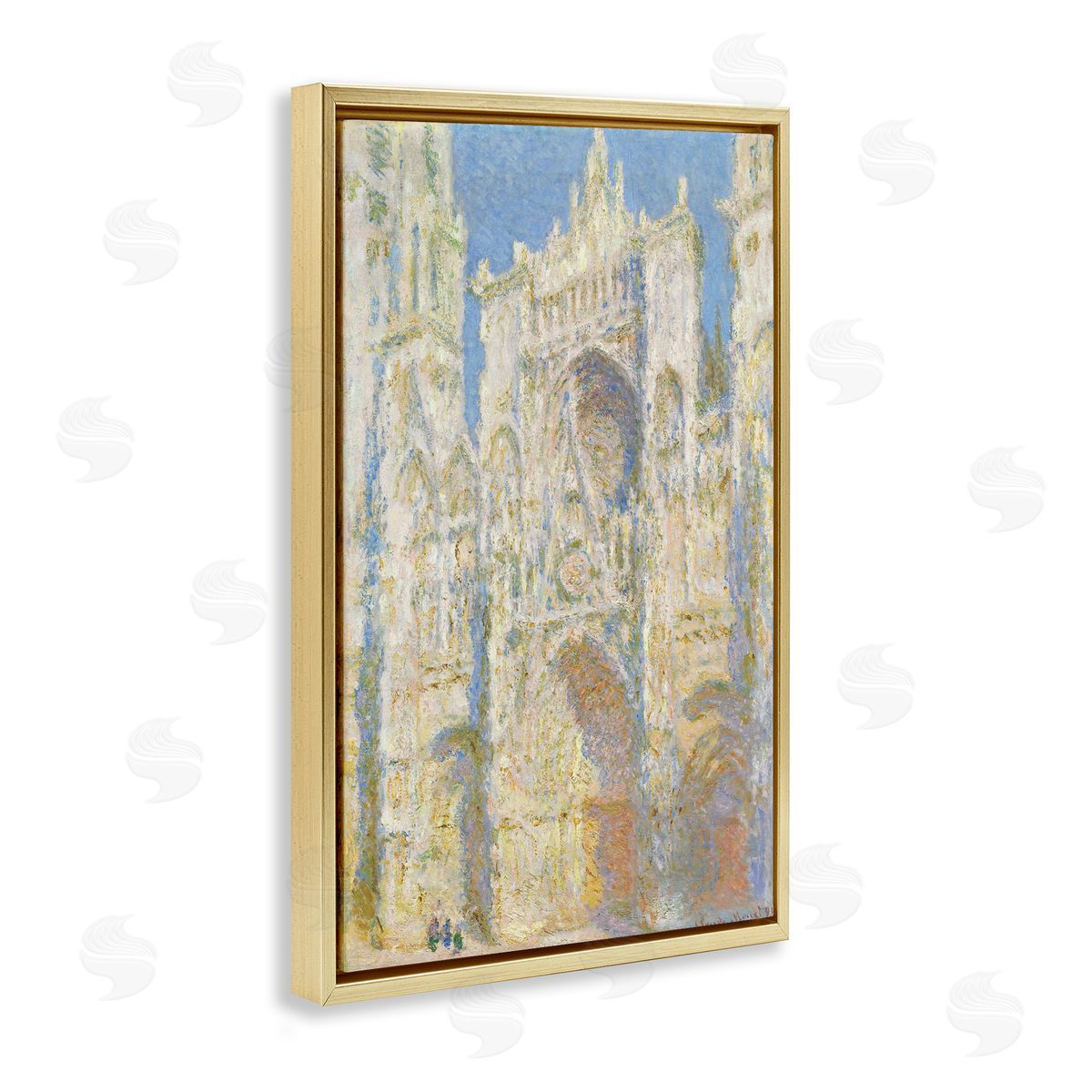 one1000paintings Classic Monet Cathedral Façade Gold Floating Frame Canvas Wall Art Print