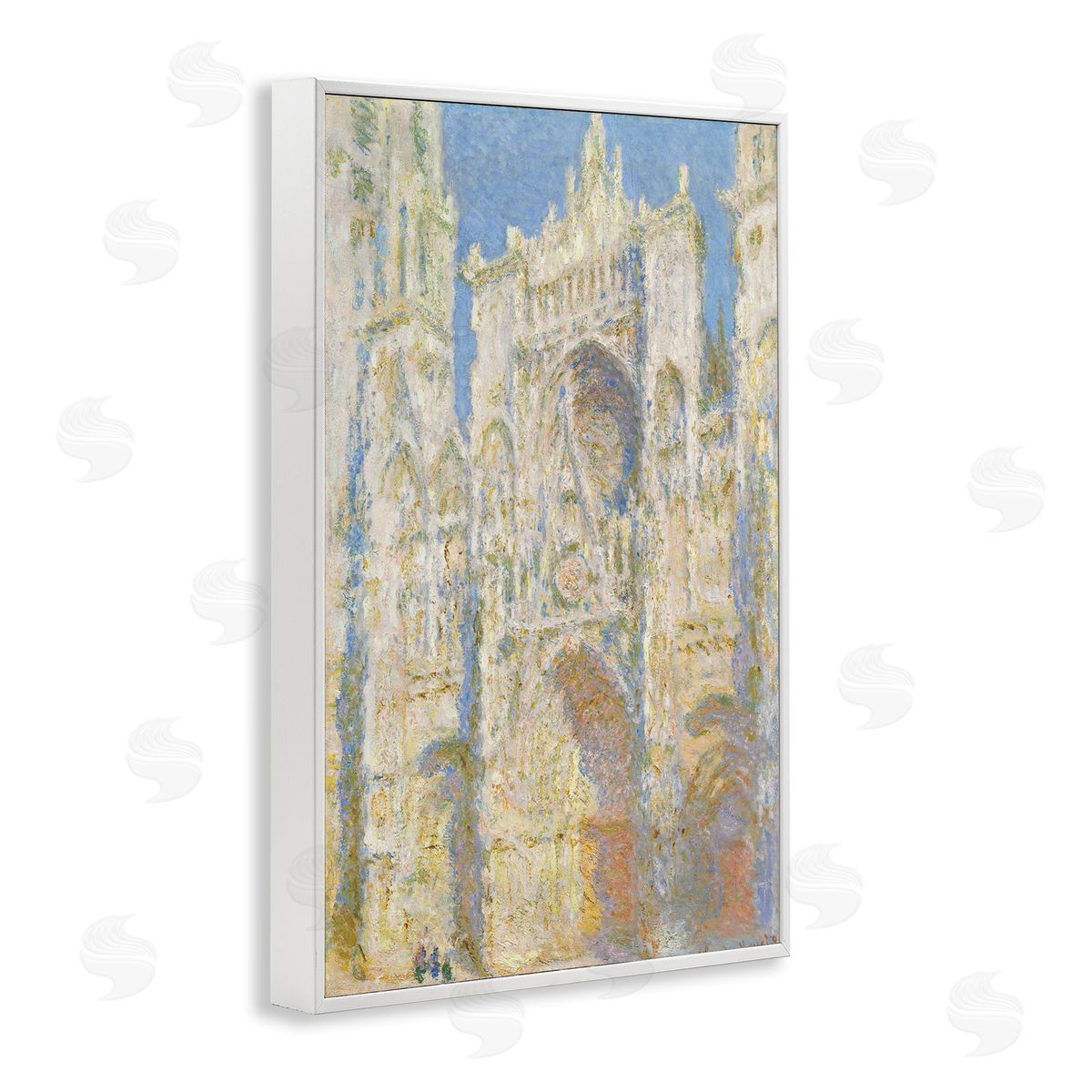 one1000paintings Classic Monet Cathedral Façade White Framed Giclee Wall Art Print