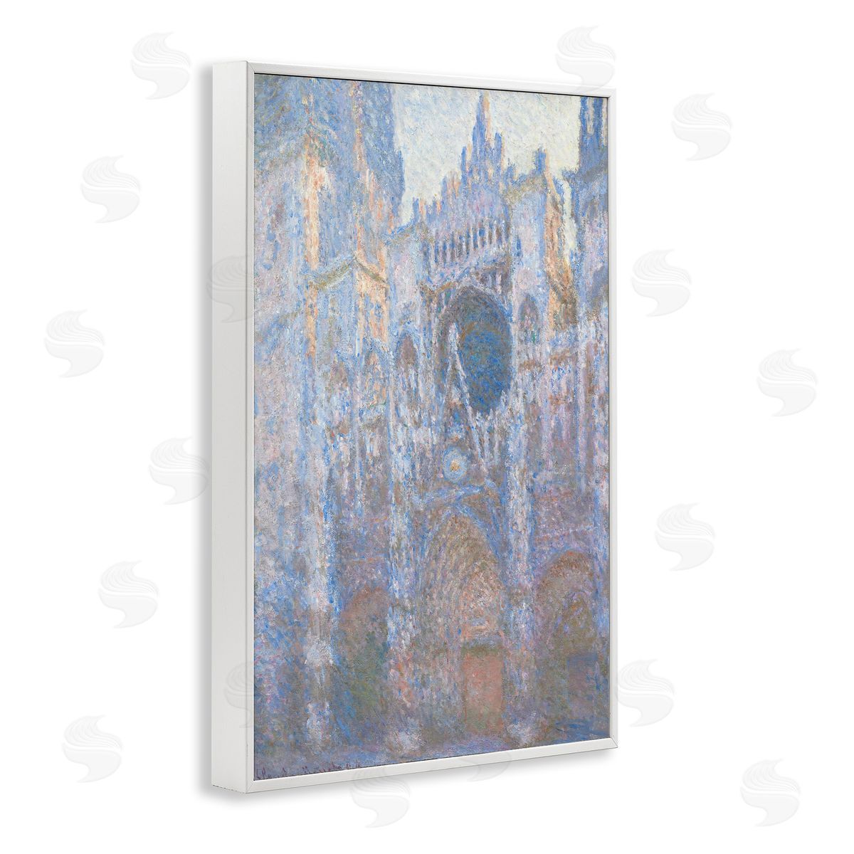 one1000paintings Classical Cathedral Façade White Framed Giclee Wall Art Print