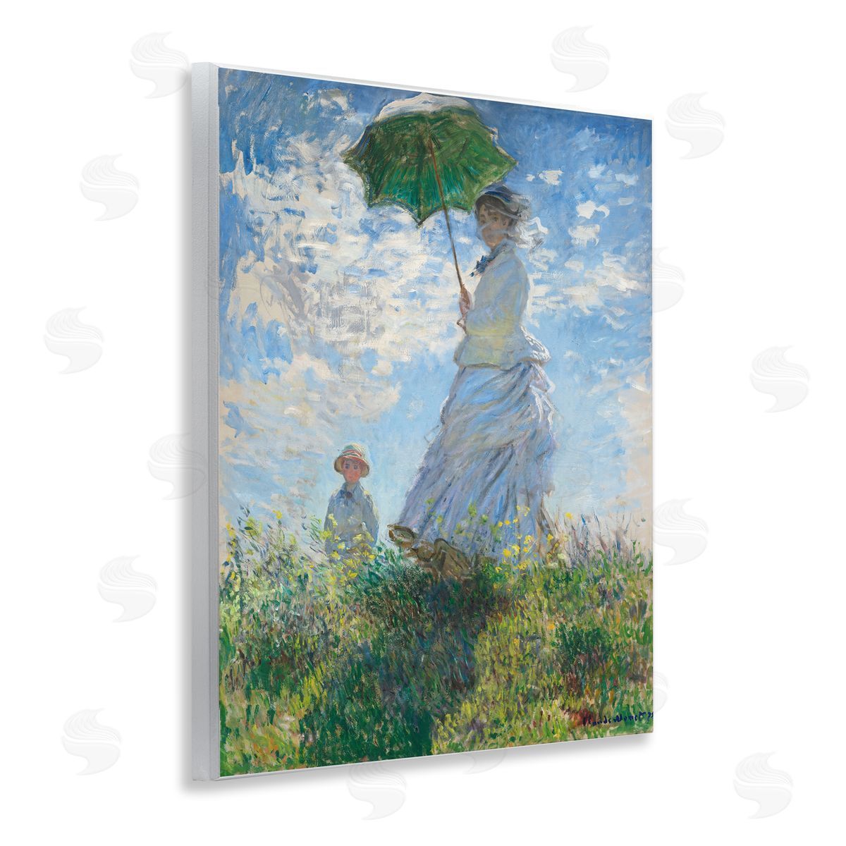 one1000paintings Classic Monet Madame & Son Wooden Wall Plaque Art Print