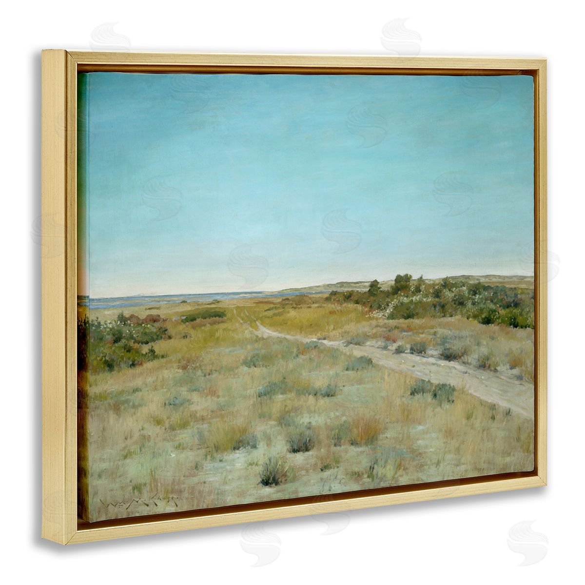 one1000paintings Classic First Touch of Autumn Gold Floating Frame Canvas Wall Art Print