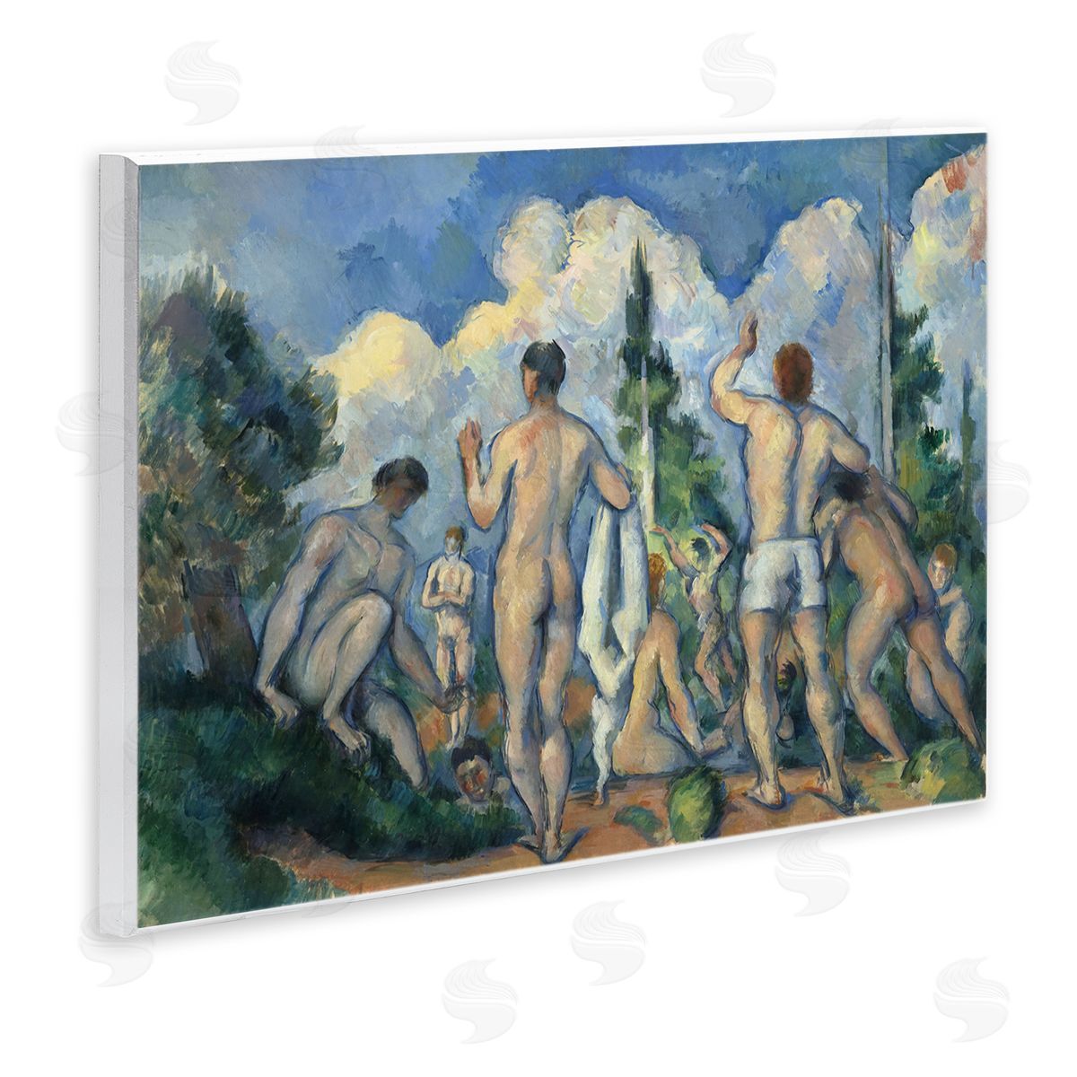 one1000paintings Classic Cezanne Bathers Wooden Wall Plaque Art Print
