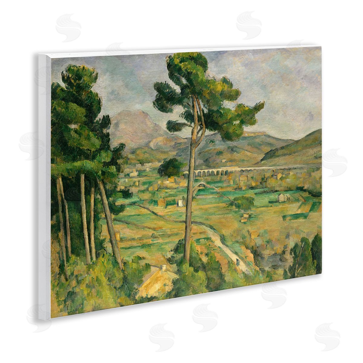 one1000paintings Classic Cezanne Mont Sainte-Victoire Wooden Wall Plaque Art Print