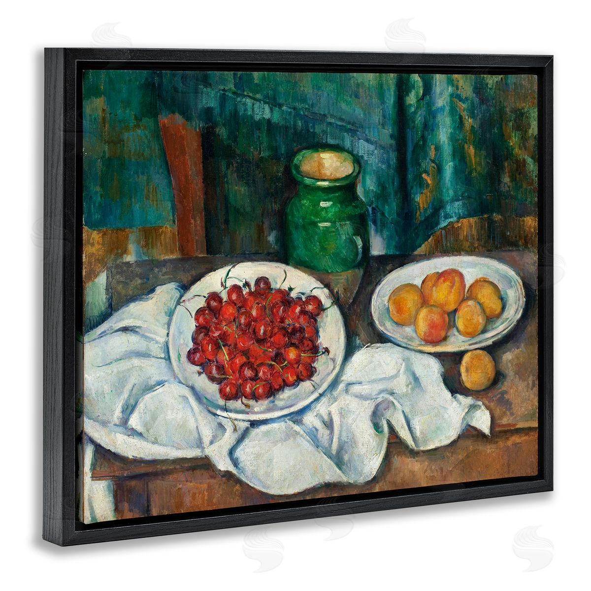 one1000paintings Classical Fruit Still Life Black Floating Frame Canvas Wall Art Print