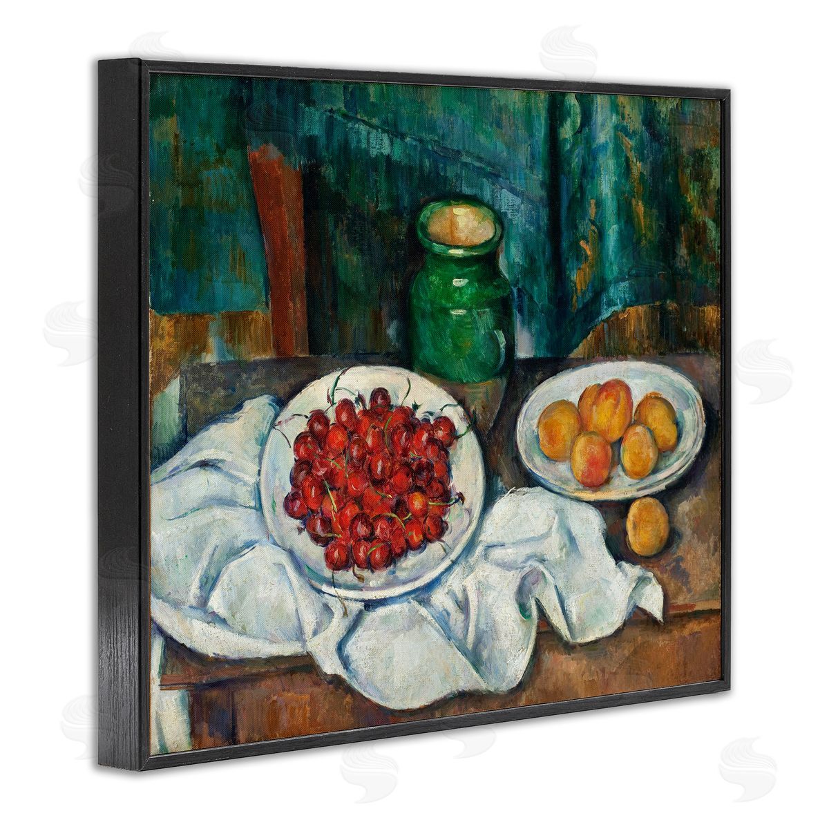 one1000paintings Classical Fruit Still Life Black Framed Giclee Wall Art Print