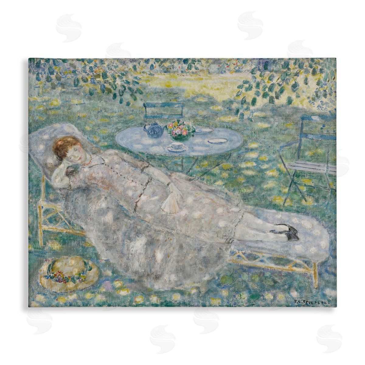 one1000paintings Classical Frieseke Portrait Canvas Wall Art Print