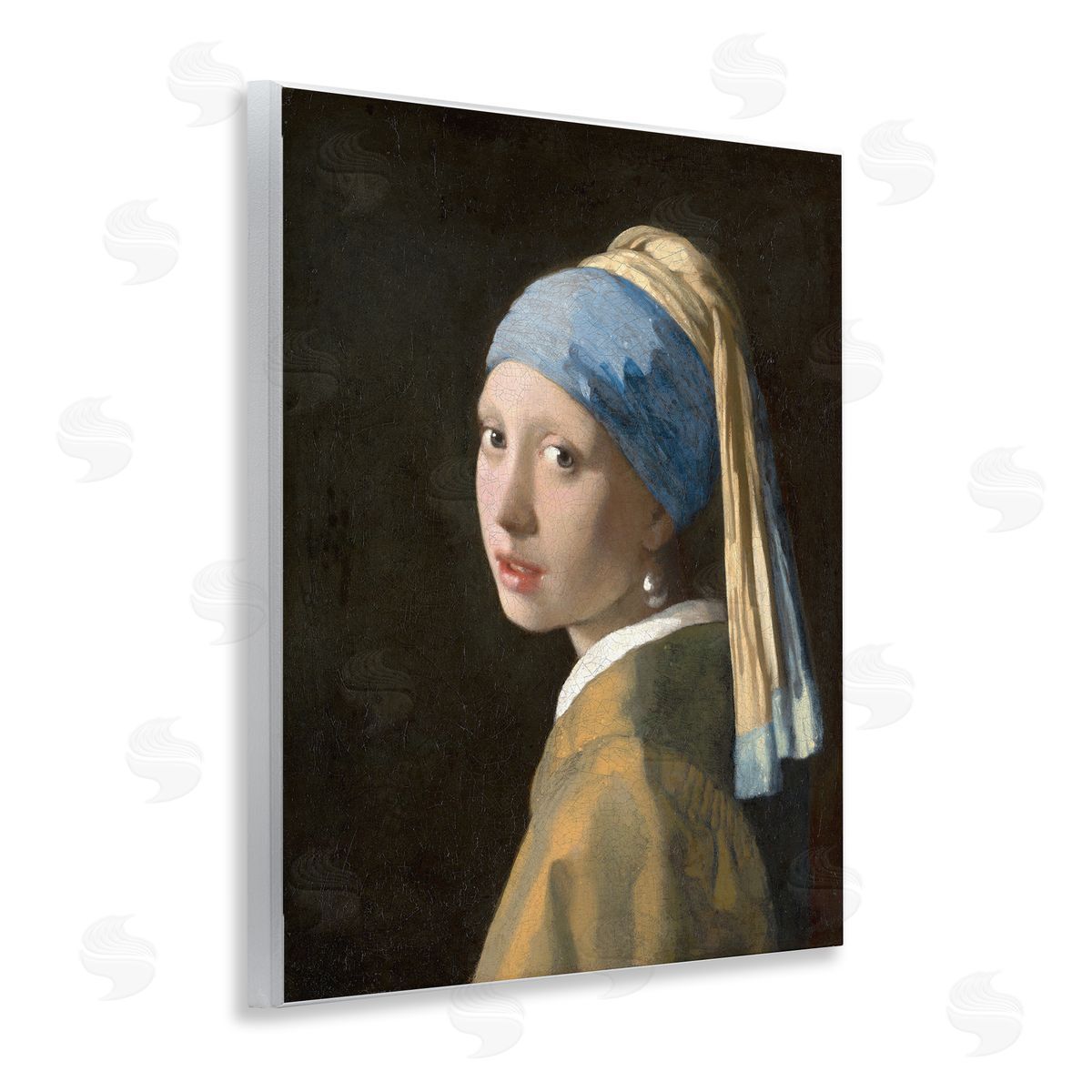 one1000paintings Classical Vermeer Pearl Earring Wooden Wall Plaque Art Print