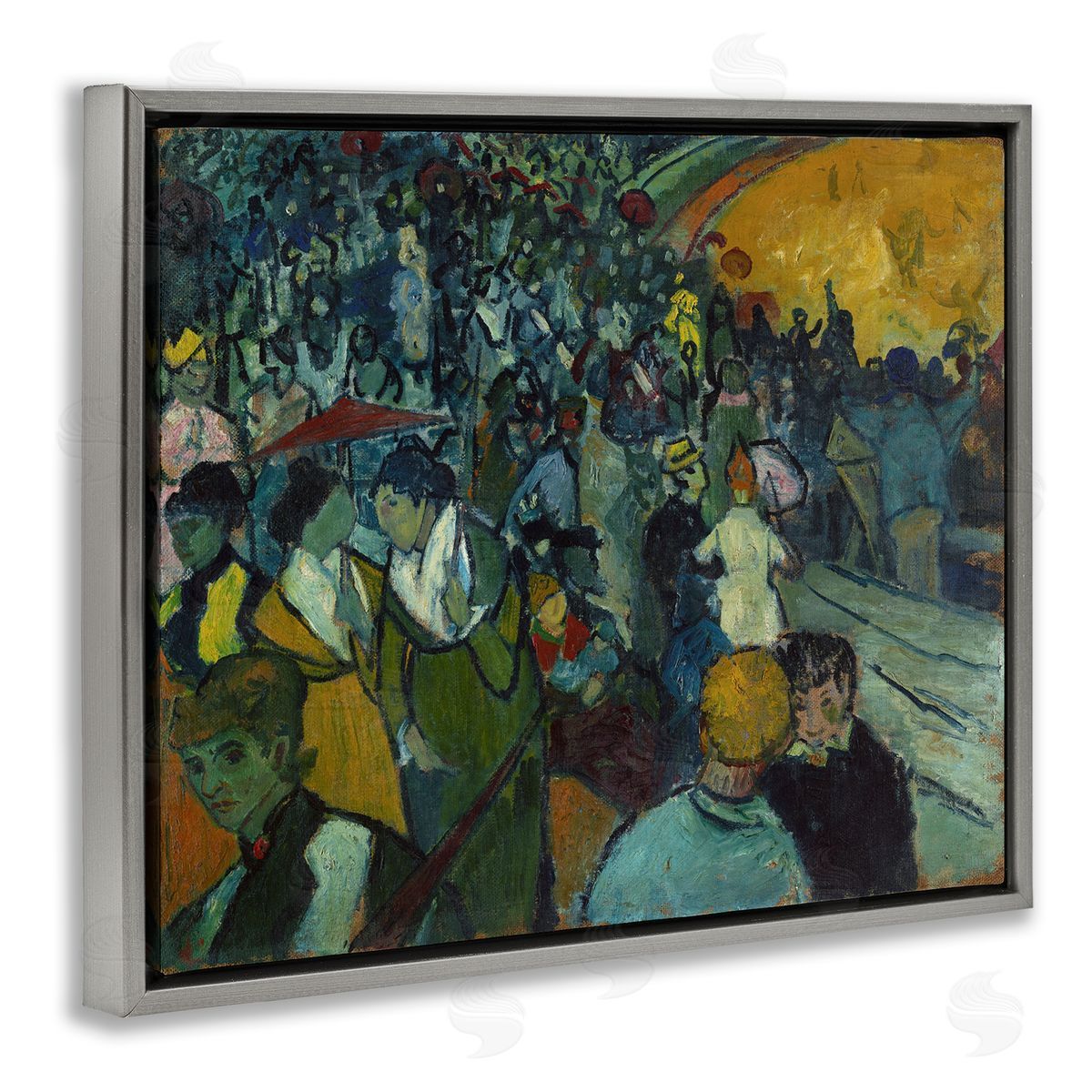 one1000paintings Classical Van Gogh Arena Gray Floating Frame Canvas Wall Art Print