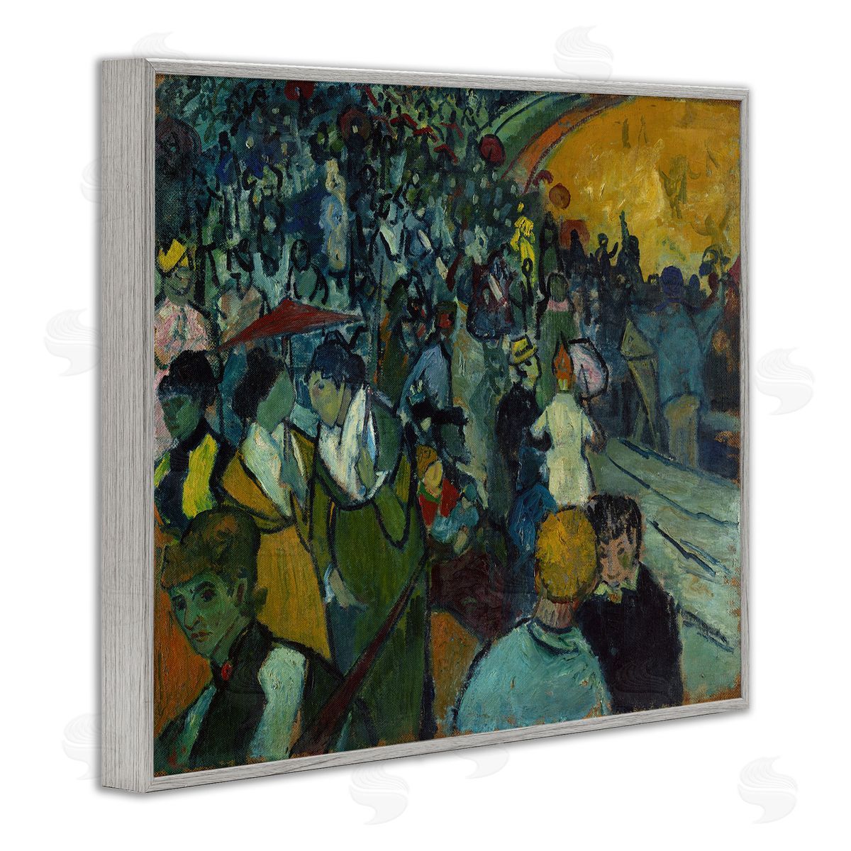 one1000paintings Classical Van Gogh Arena Gray Framed Giclee Wall Art Print