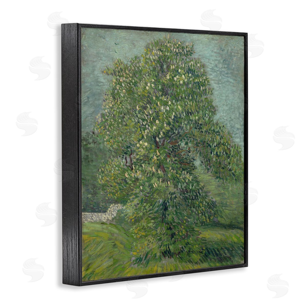 one1000paintings Classic Blooming Horse Chestnut Black Framed Giclee Wall Art Print