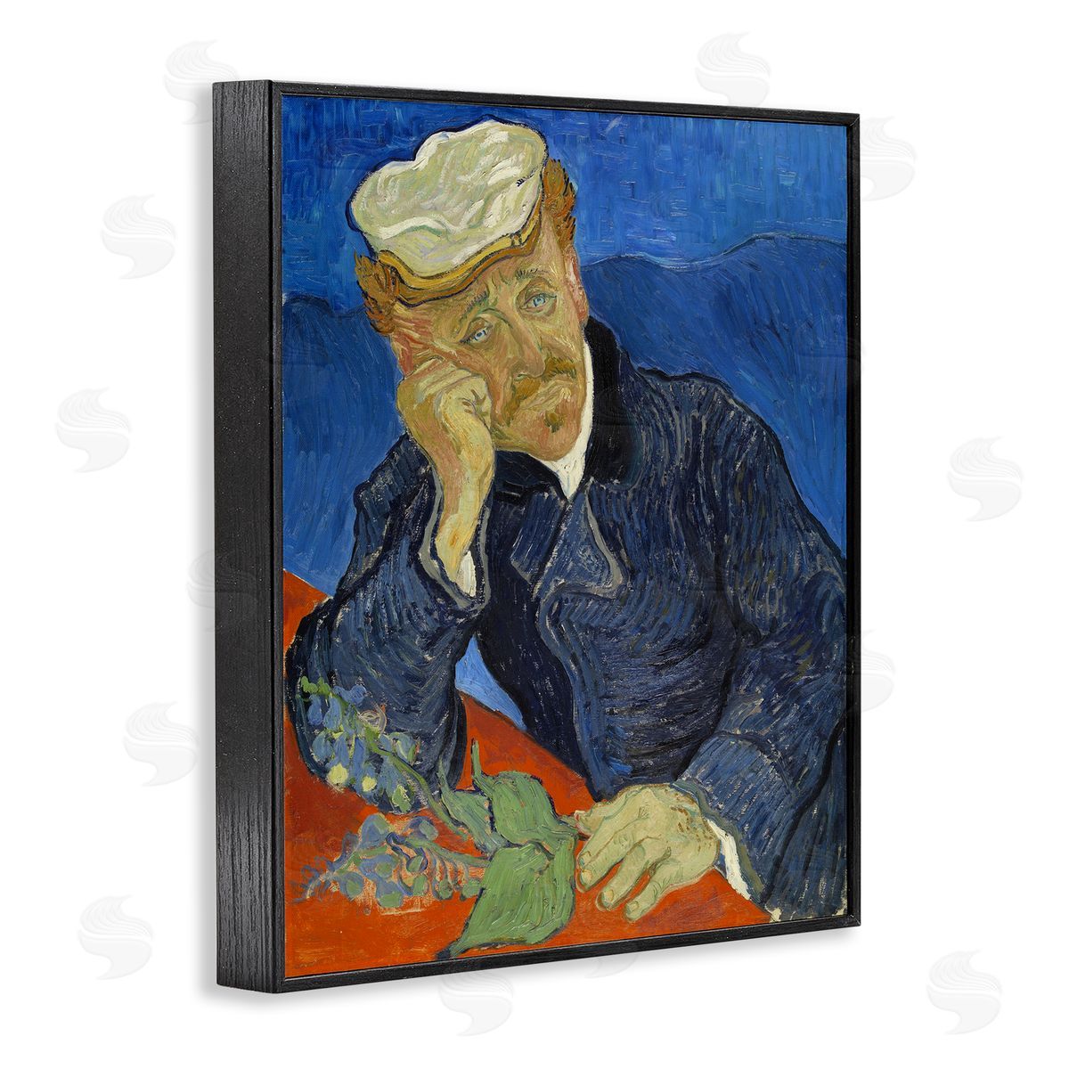 one1000paintings Van Gogh Dr Paul Gachet Black Framed Giclee Wall Art Print