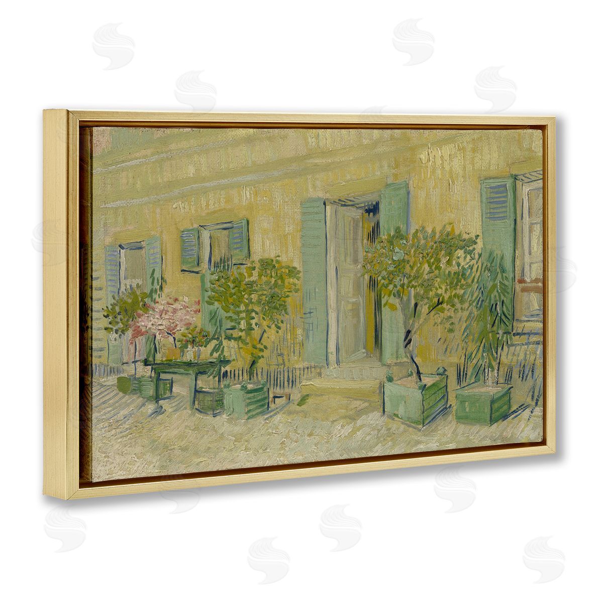 one1000paintings Van Gogh Classic Restaurant Gold Floating Frame Canvas Wall Art Print
