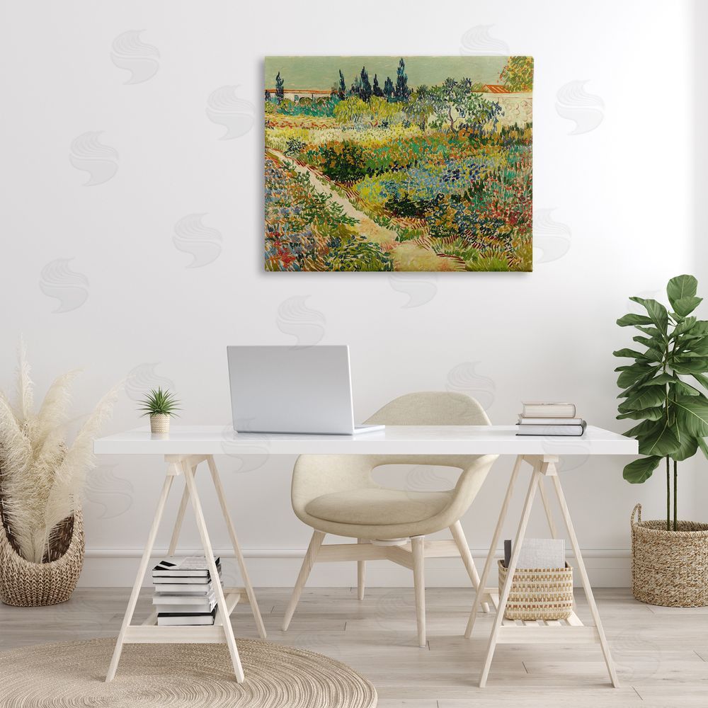 one1000paintings Van Gogh Garden at Arles Canvas Wall Art Print in Room