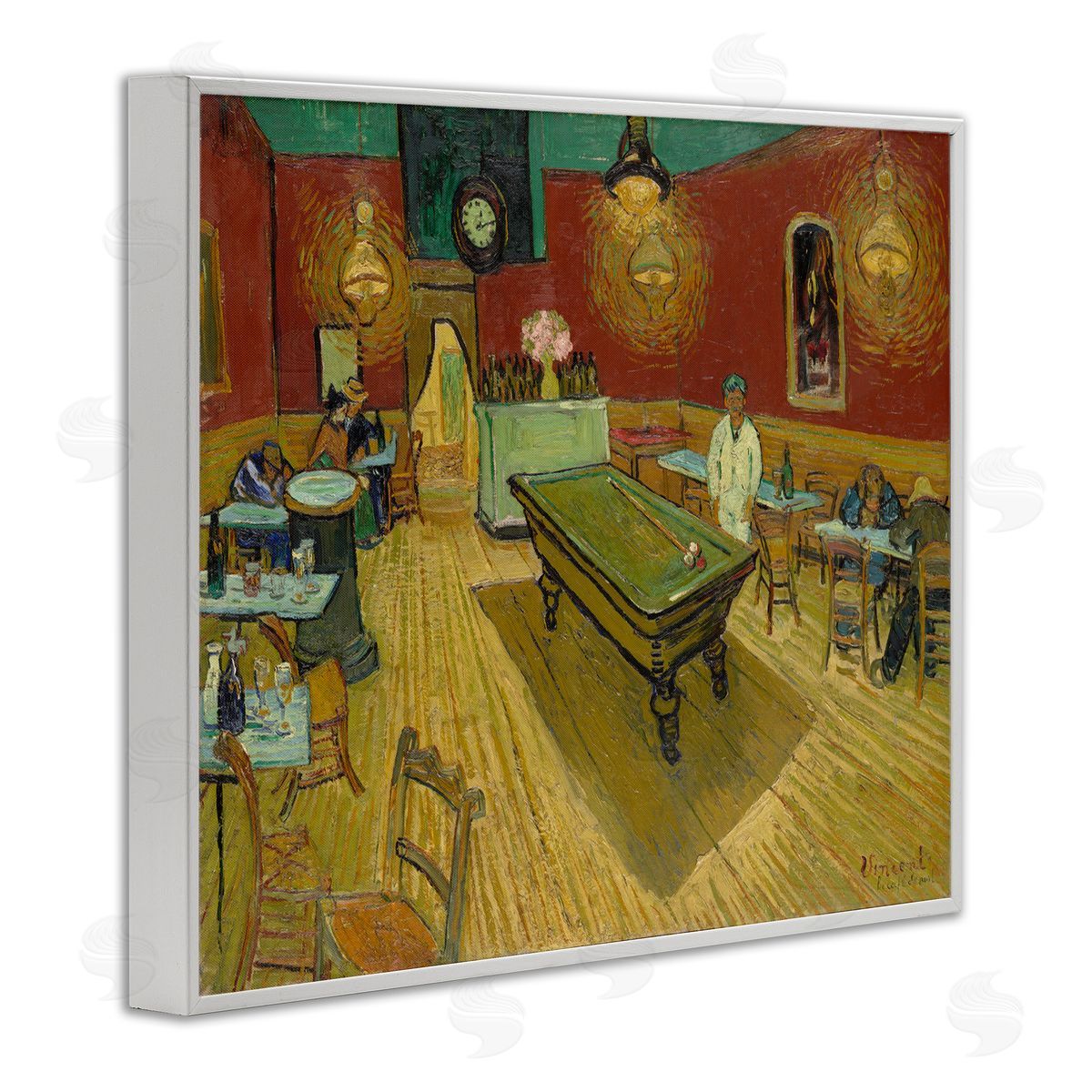 one1000paintings Van Gogh The Night Café White Framed Giclee Wall Art Print