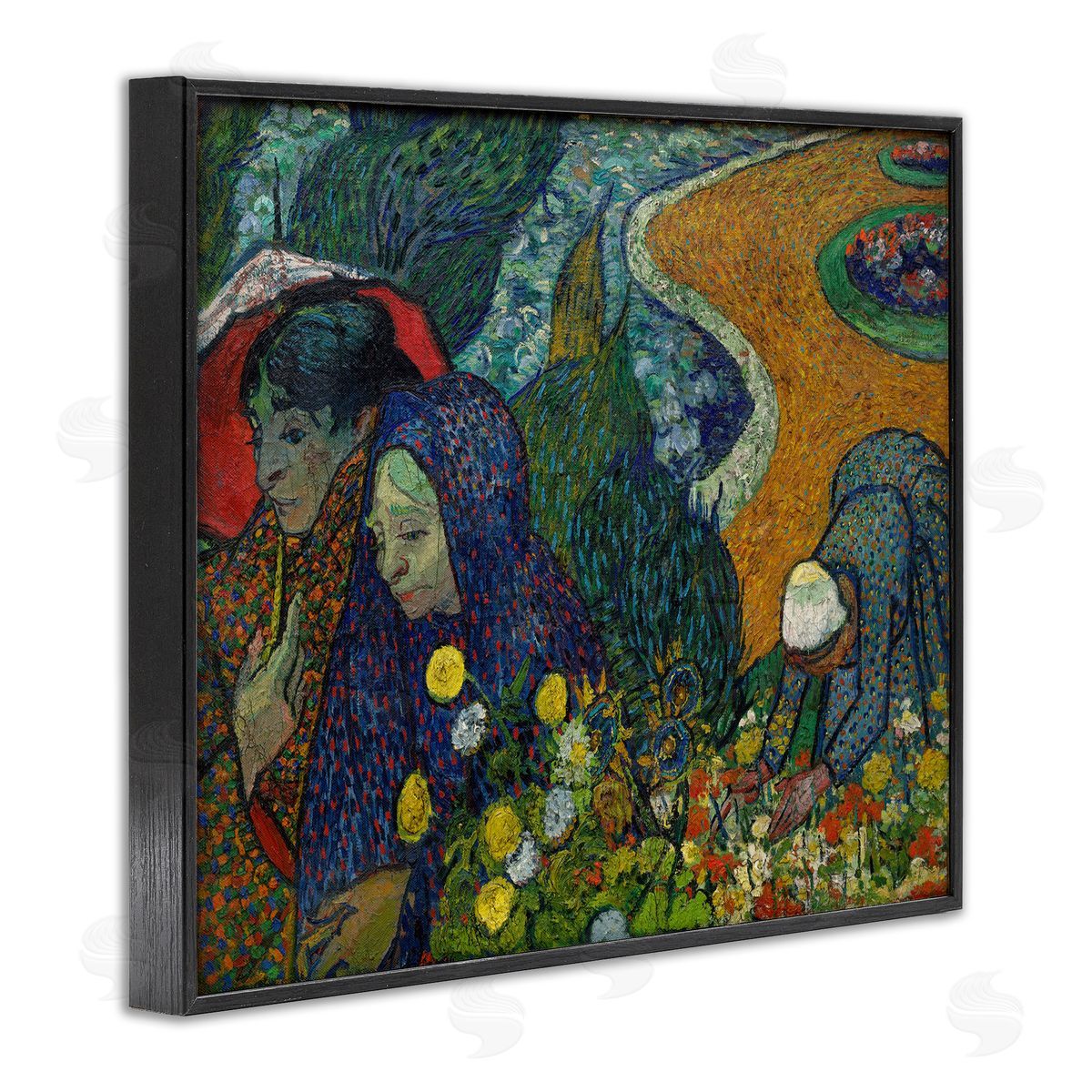 one1000paintings Van Gogh Memory of Garden at Etten Black Framed Giclee Wall Art Print