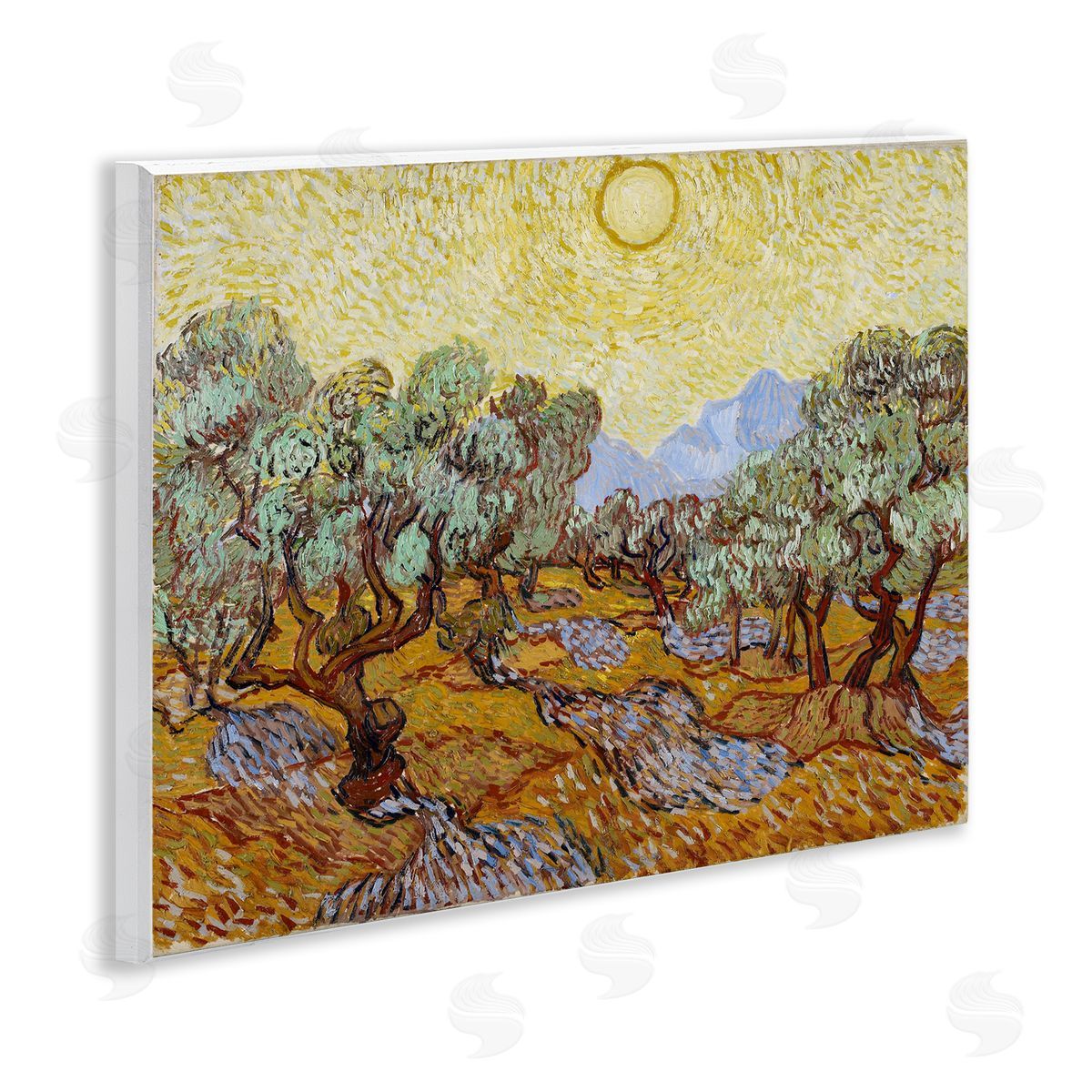 one1000paintings Classic Van Gogh Olive Trees Wooden Wall Plaque Art Print