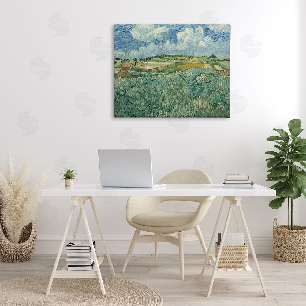 one1000paintings Classical Van Gogh Farmland Canvas Wall Art Print in Room