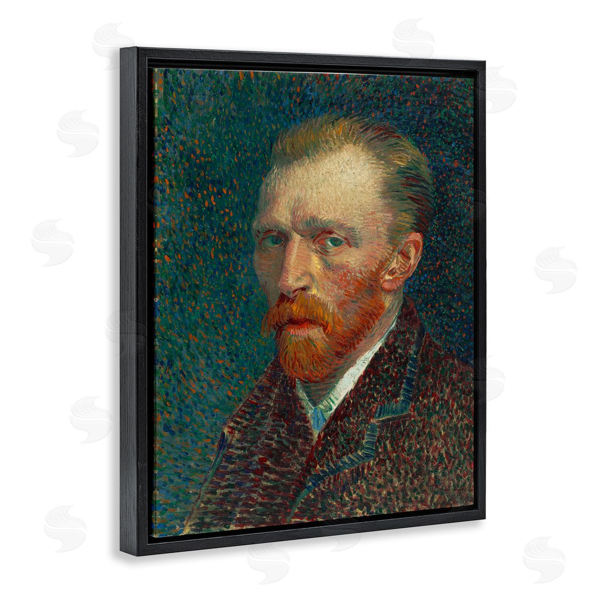one1000paintings Van Gogh Self Portrait Black Floating Frame Canvas Wall Art Print