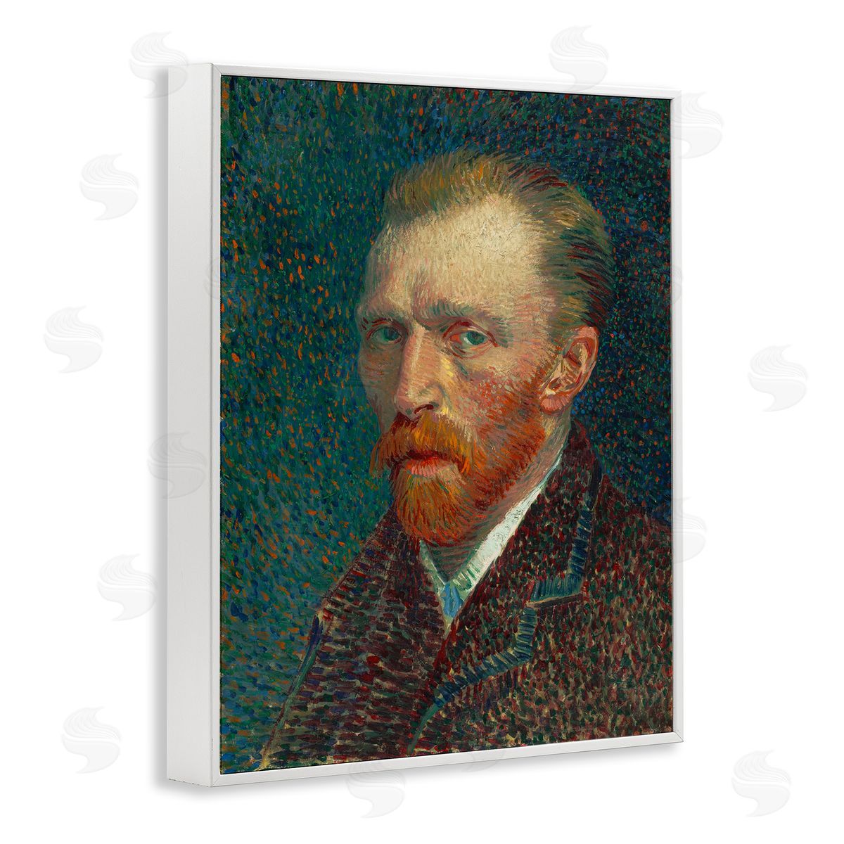 one1000paintings Van Gogh Self Portrait White Framed Giclee Wall Art Print