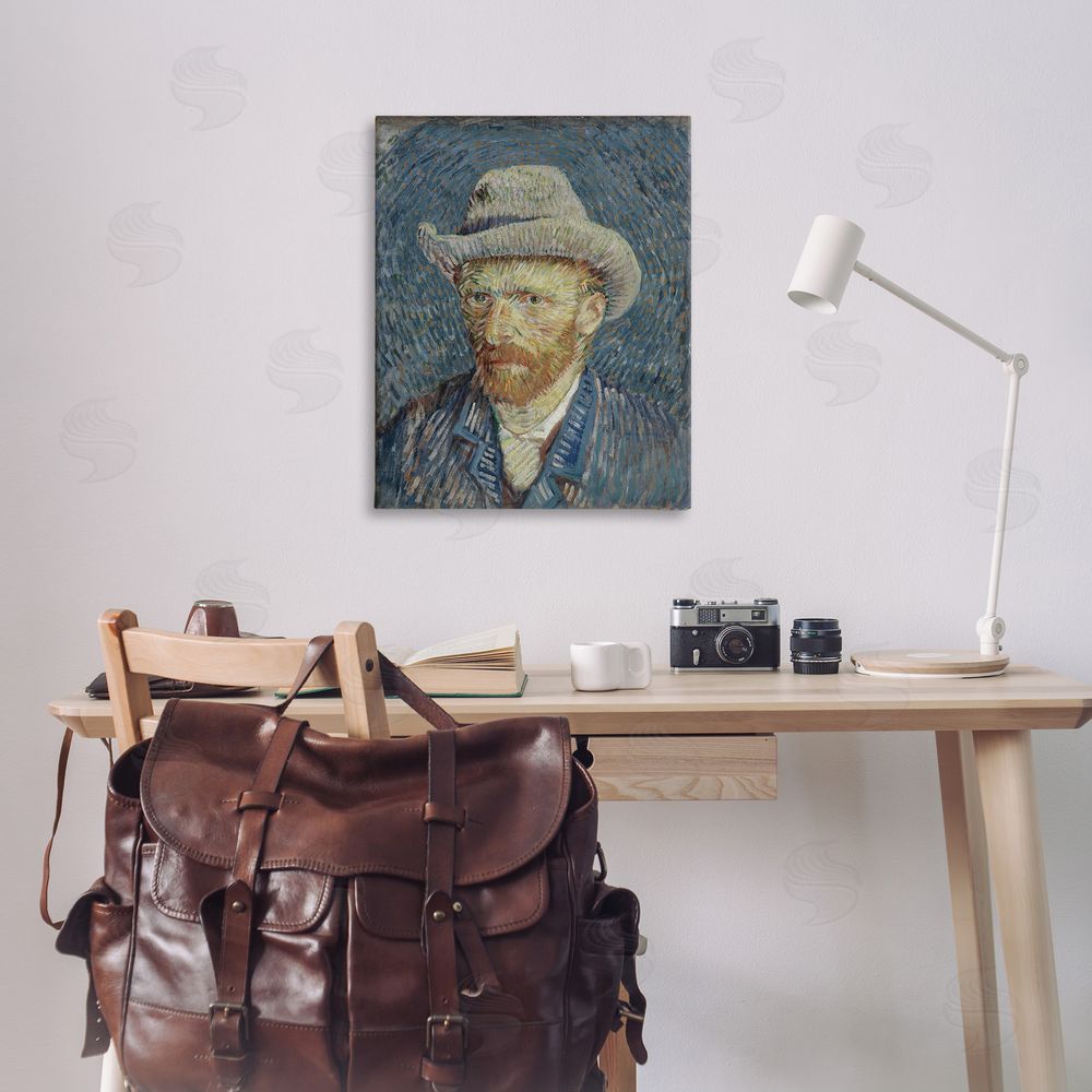 one1000paintings Van Gogh Portrait with Hat Canvas Wall Art Print in Room