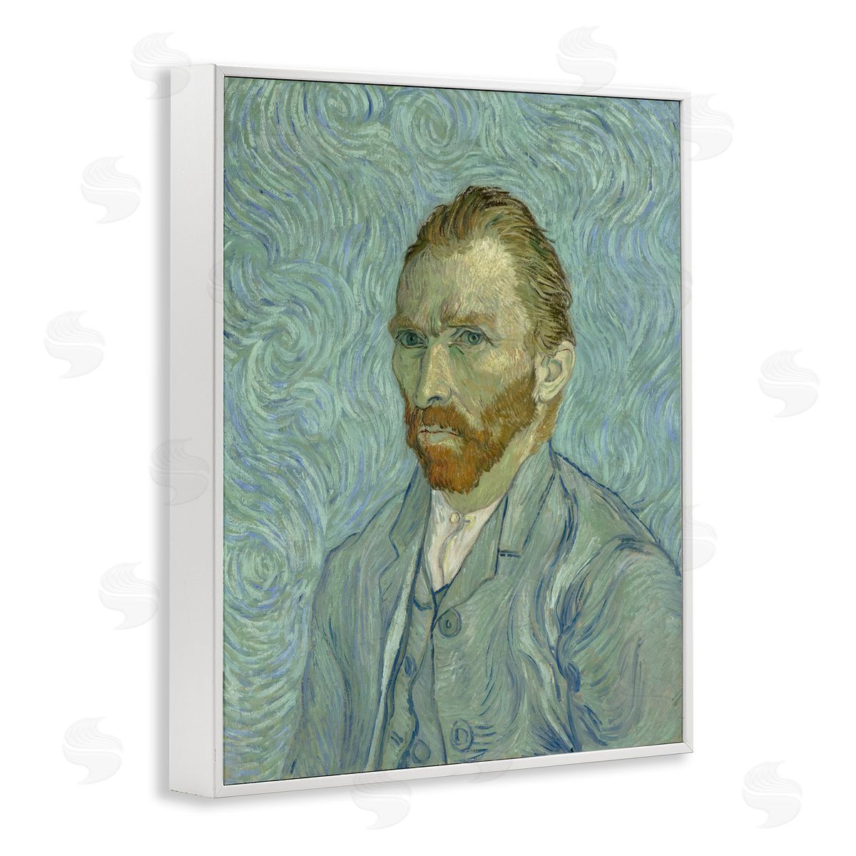 one1000paintings Van Gogh Classic Self Portrait White Framed Giclee Wall Art Print