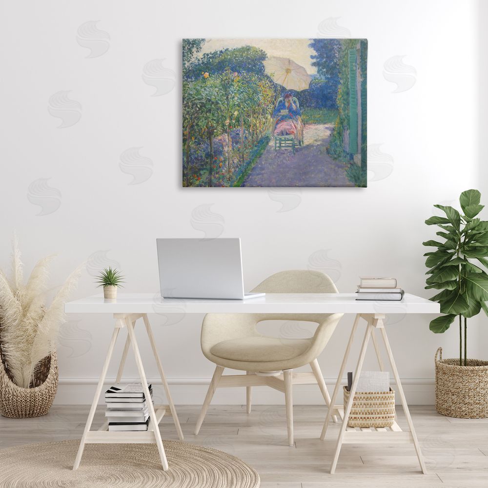 one1000paintings Classical Woman in Garden Canvas Wall Art Print in Room