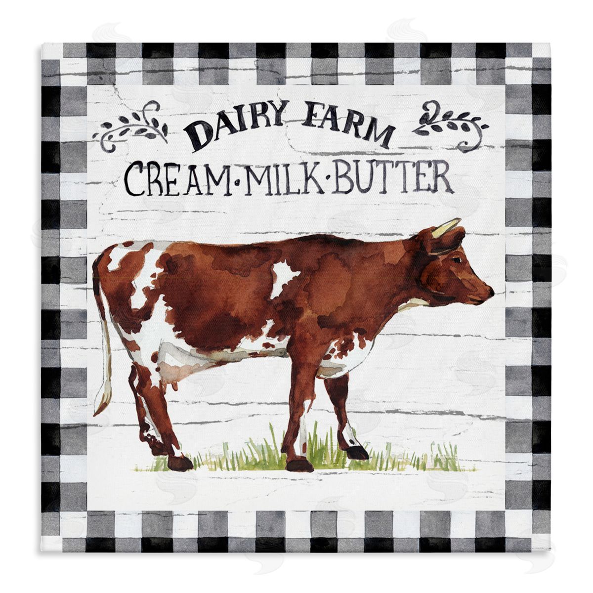 Elena Vladykina Rustic Spring Cow Canvas Wall Art Print