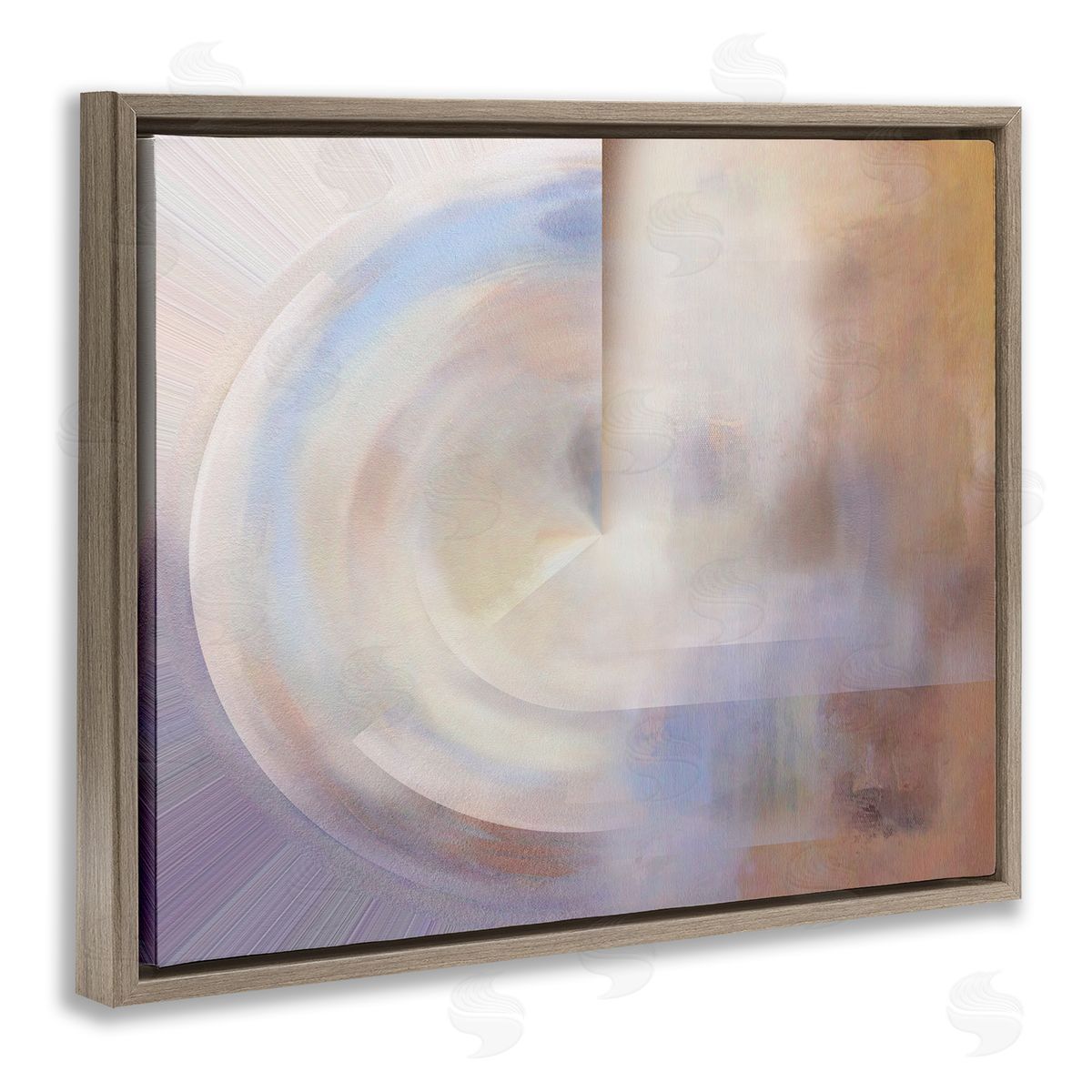 Noah Bay Ghosts of New York Abstract Brown Floating Frame Canvas Wall Art Print