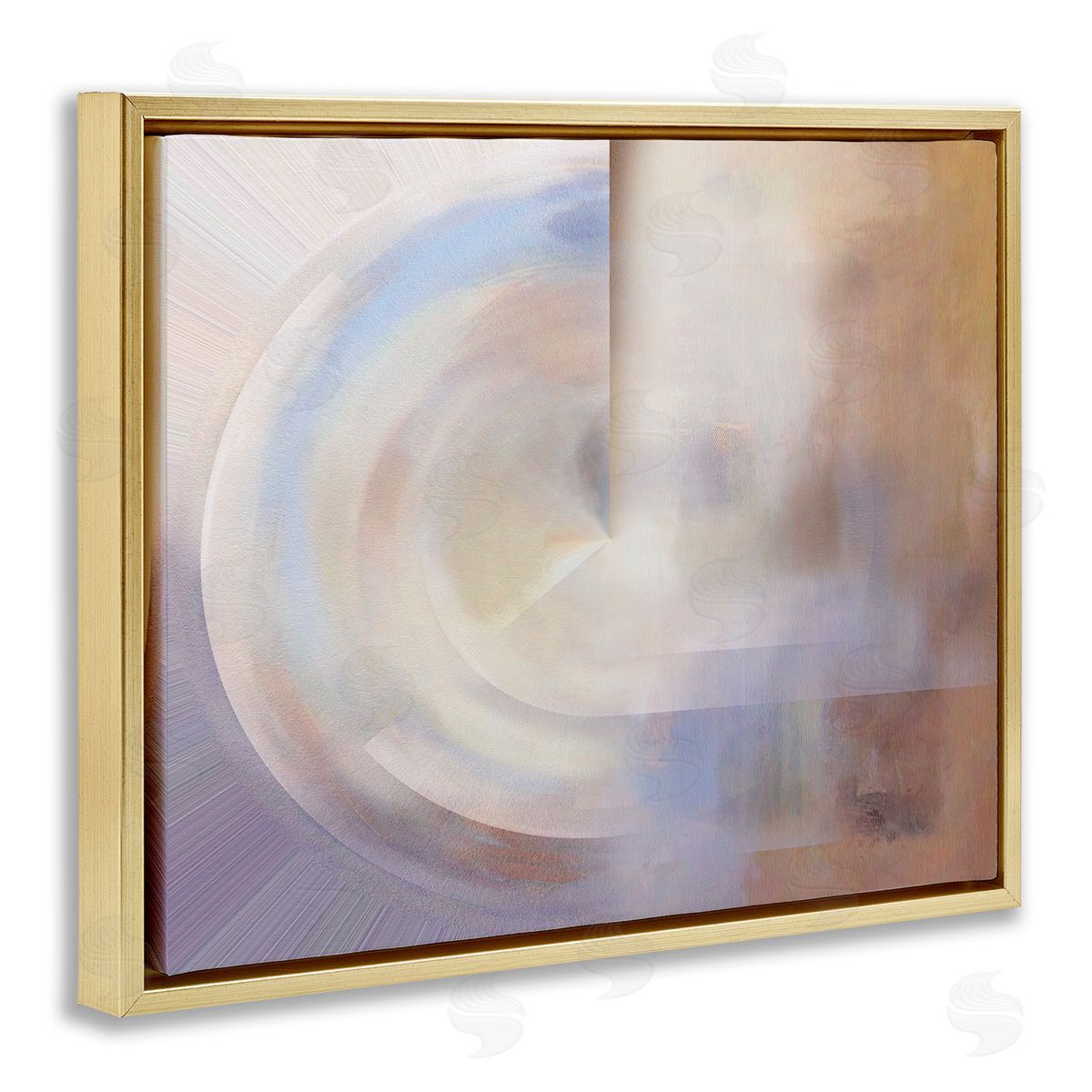 Noah Bay Ghosts of New York Abstract Gold Floating Frame Canvas Wall Art Print