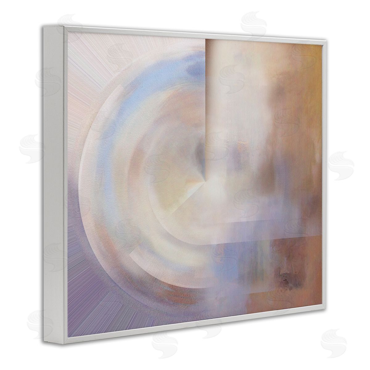 Noah Bay Ghosts of New York Abstract White Framed Giclee Wall Art Print