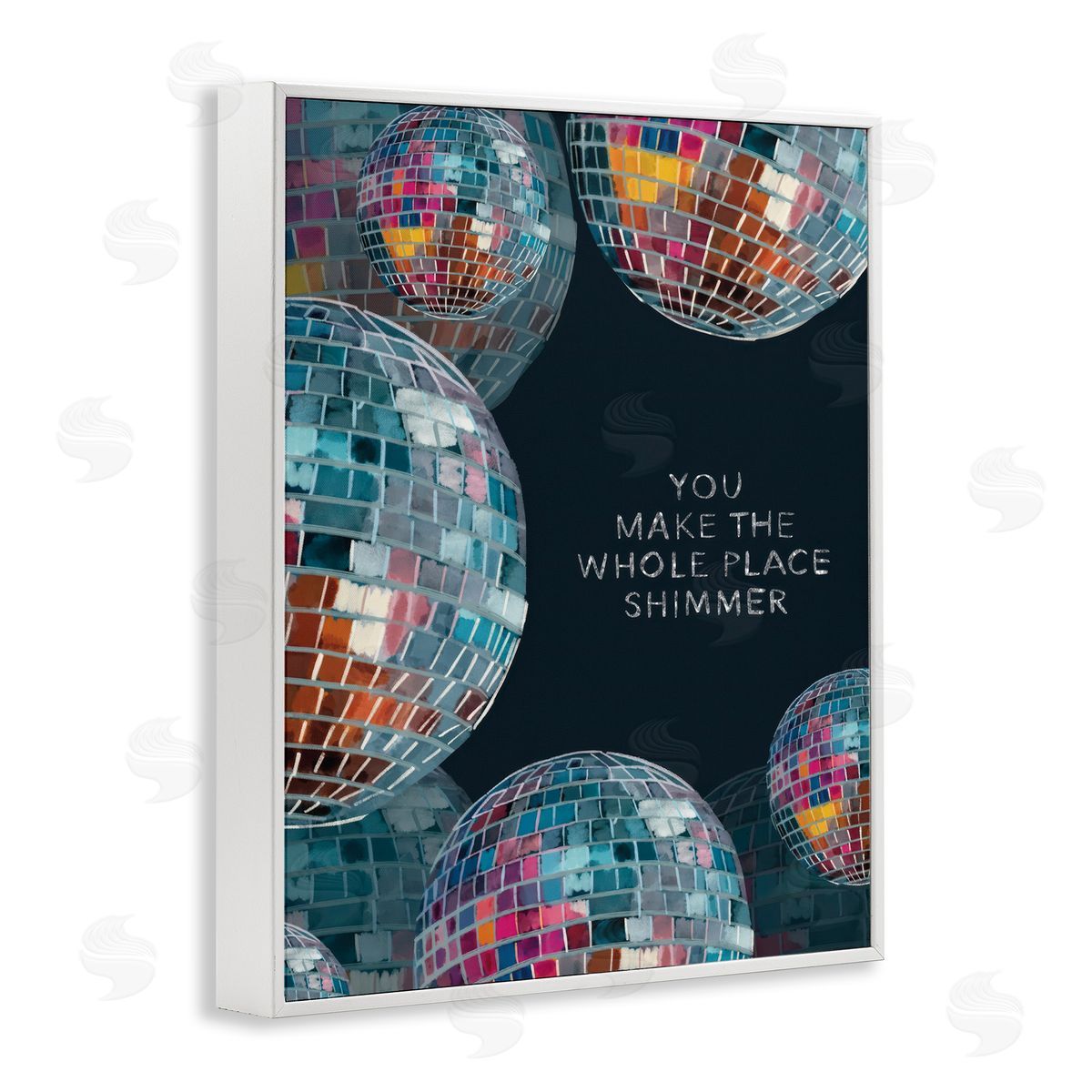 Amelia Noyes You Make it Shimmer White Framed Giclee Wall Art Print