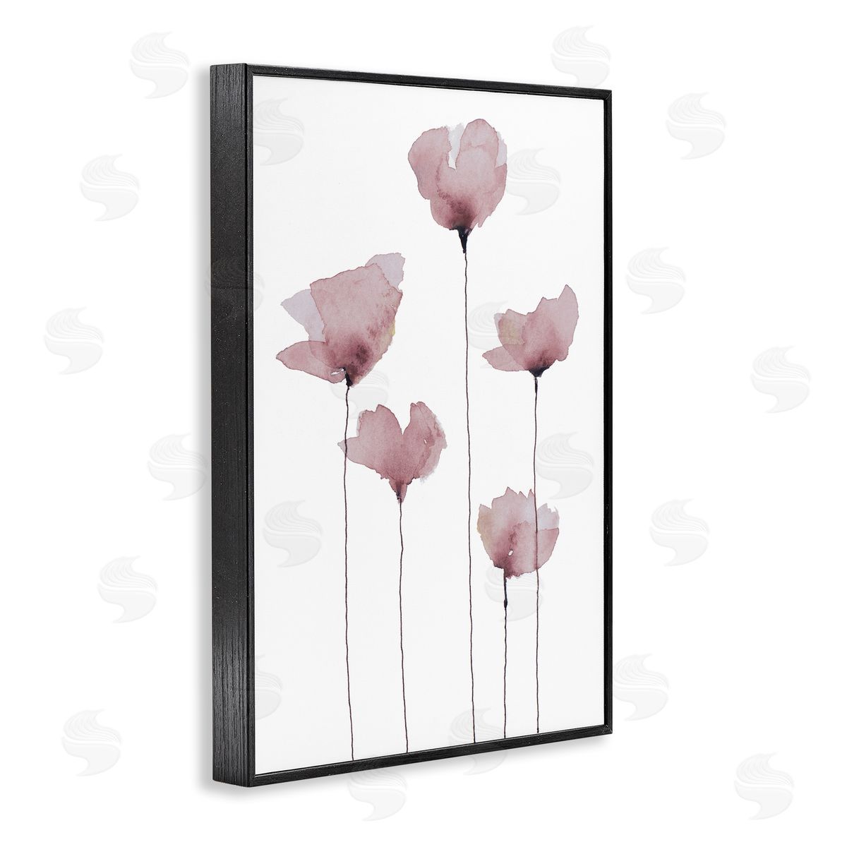 Krinlox Standing Tall Blossoms Black Framed Giclee Wall Art Print
