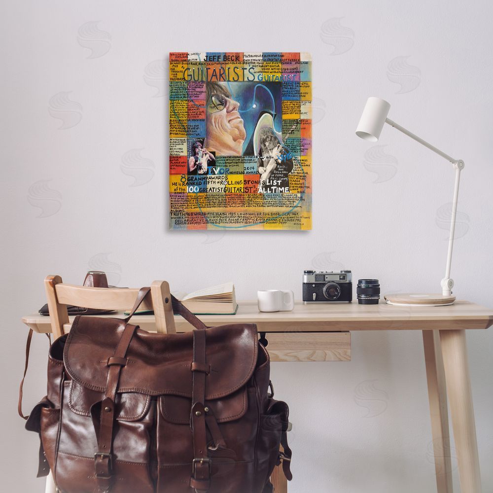 Sabin Jeff Beck Collage Canvas Wall Art Print in Room