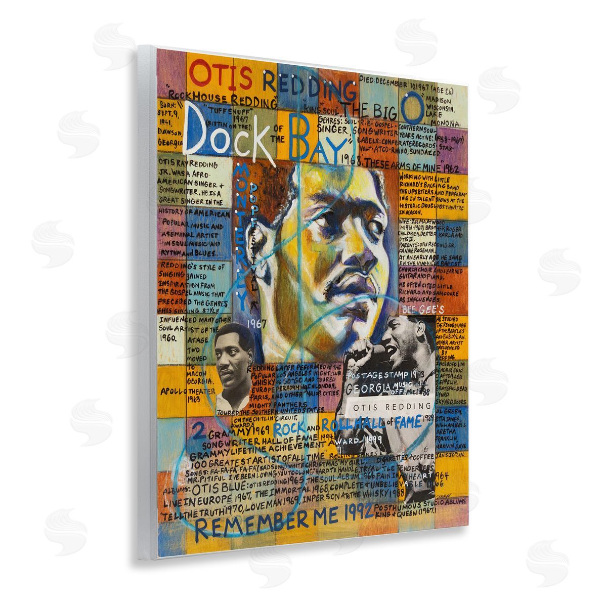 Sabin Otis Redding Collage Wooden Wall Plaque Art Print