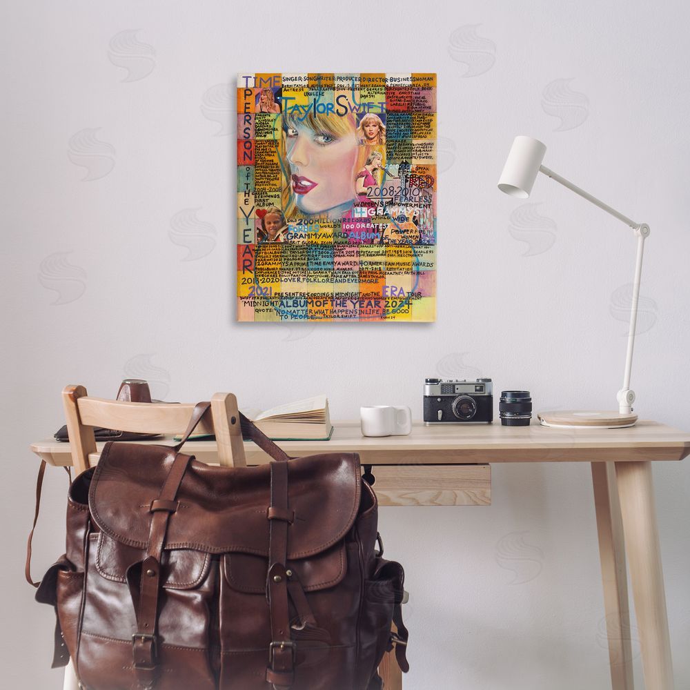 Sabin Taylor Musician Collage Canvas Wall Art Print in Room