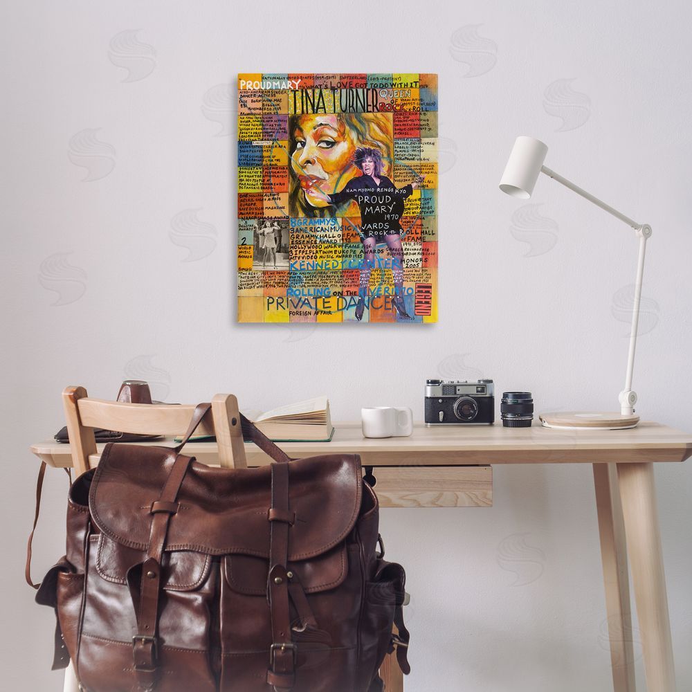 Sabin Tina Turner Collage Canvas Wall Art Print in Room