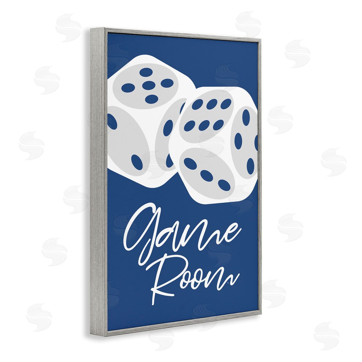 Martina Pavlova Game Room with Dice Gray Framed Giclee Wall Art Print
