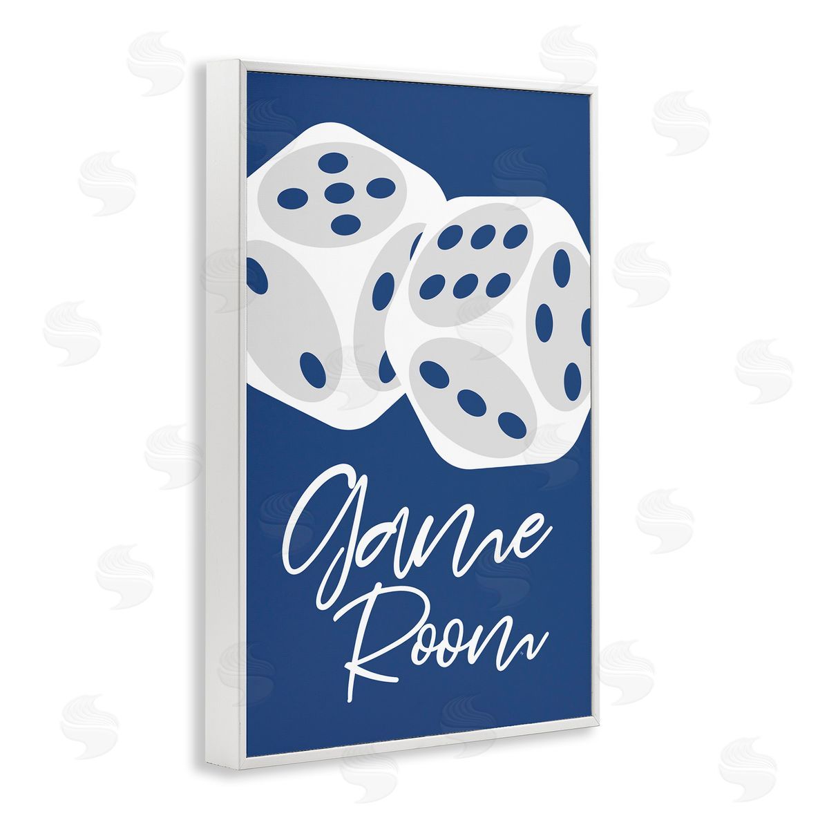 Martina Pavlova Game Room with Dice White Framed Giclee Wall Art Print