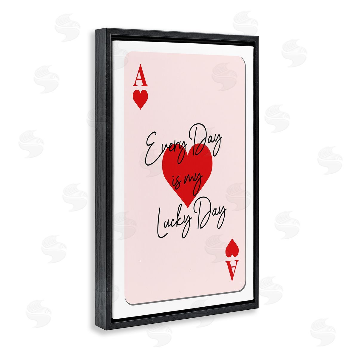 Martina Pavlova Lucky Day Card Design Black Floating Frame Canvas Wall Art Print