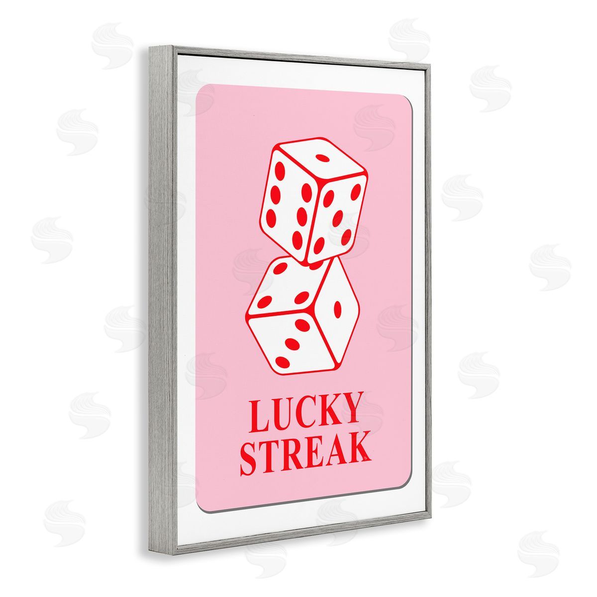 Martina Pavlova Lucky Streak Dice Gray Framed Giclee Wall Art Print