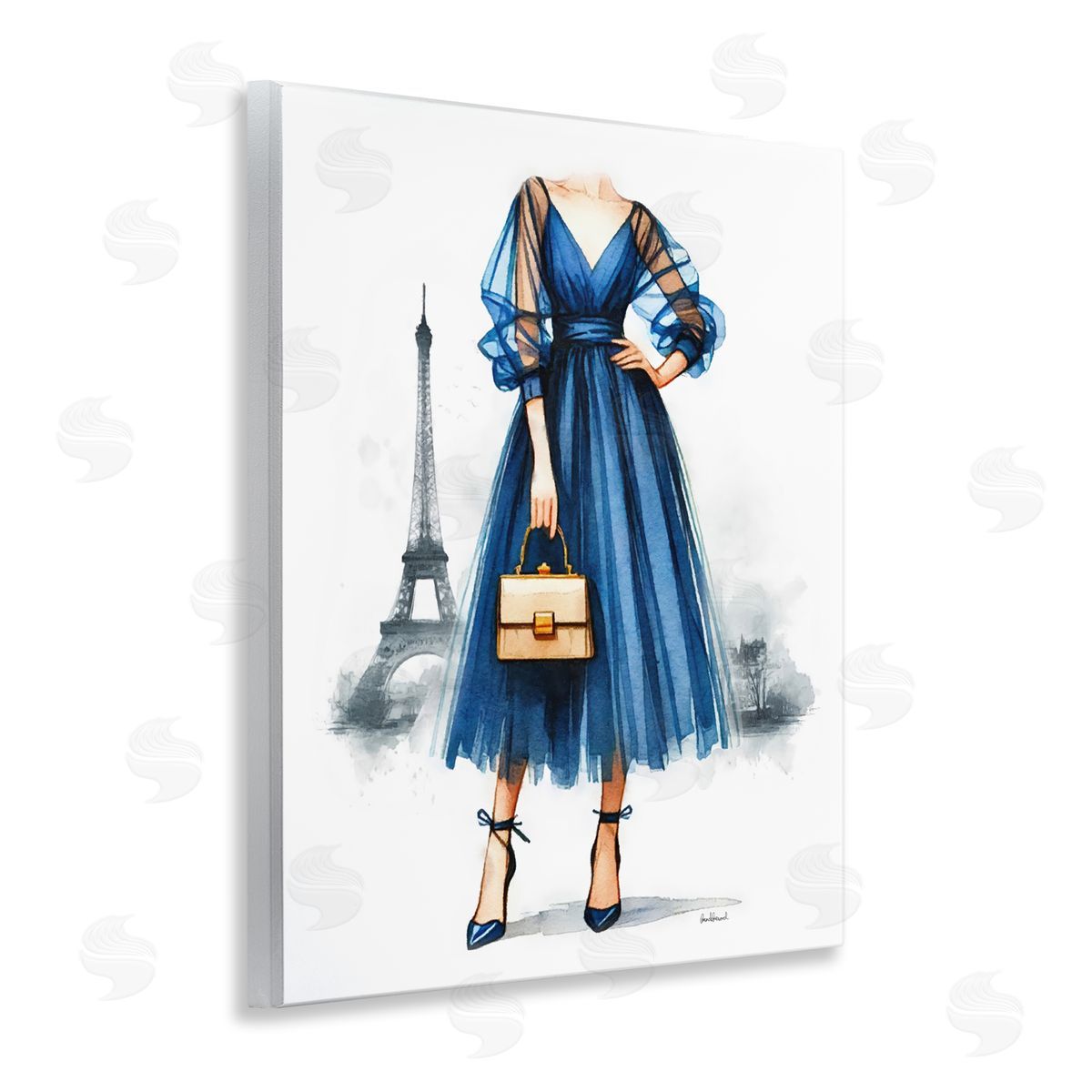 Amanda Greenwood Eiffel Town & Fashion Wooden Wall Plaque Art Print