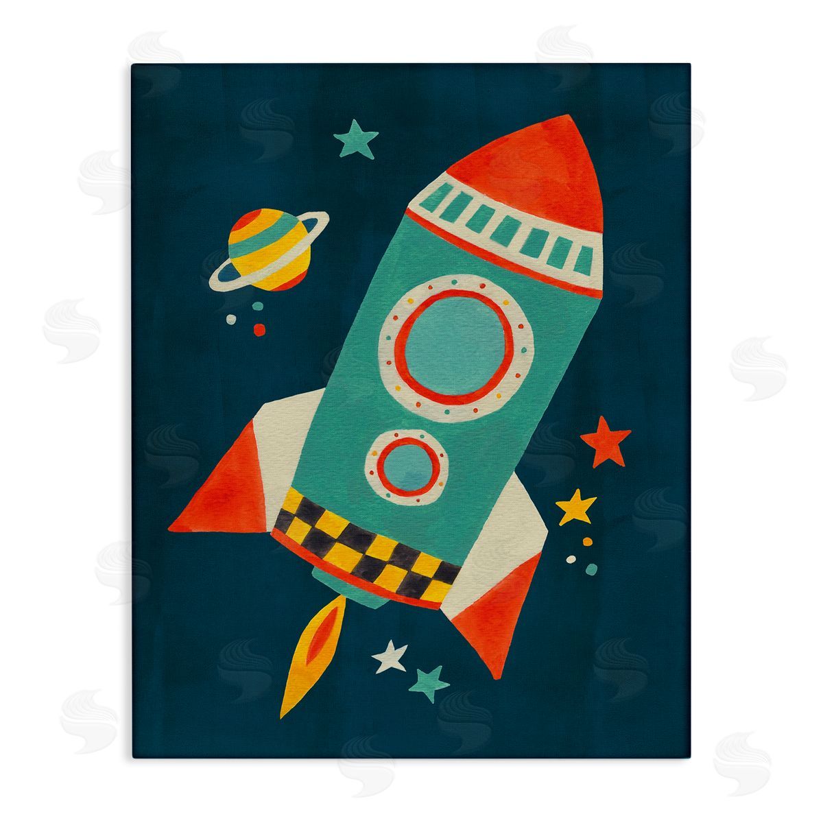 stupell industries Irene Chan | Rocket Ship in Space
